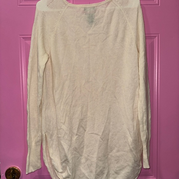 Halogen Cashmere/Wool Blend Sweater in Cream - Picture 5 of 5